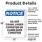 Signmission Do Not Crawl Under Conveyor Or, 12 in W x Rectangle, Plastic OS-2PACK-NS-P-1218-V-11130 - alternate 8